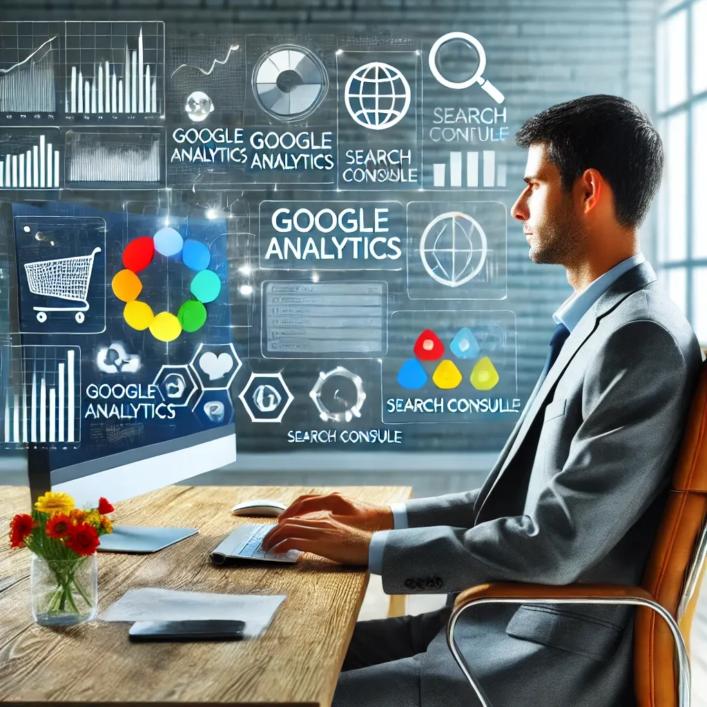 Marketer integrating analytics tools like Google Analytics