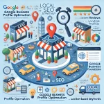 Illustration of a small business ranking first in local search results.